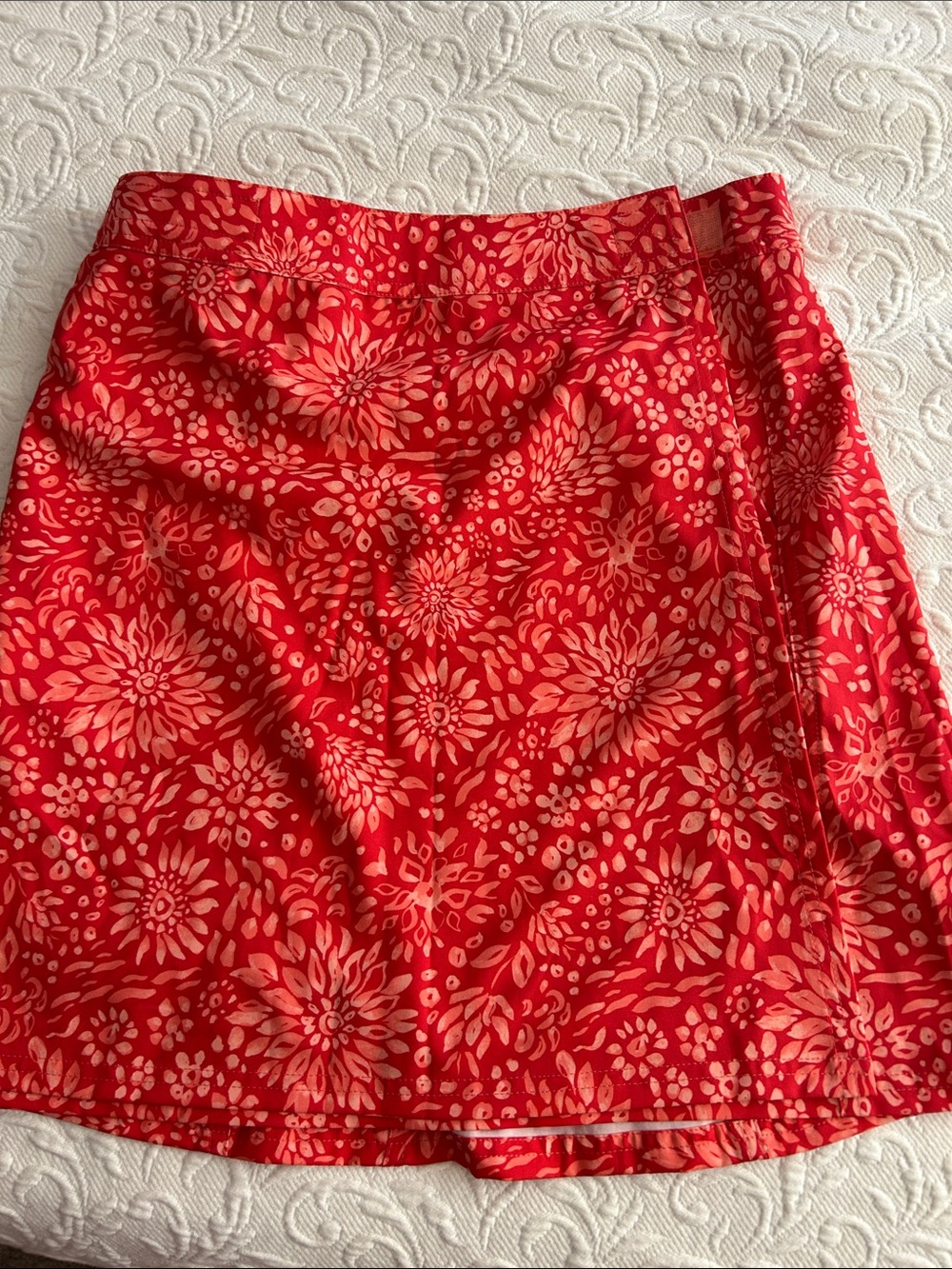 Red and Pink Floral RipSkirt